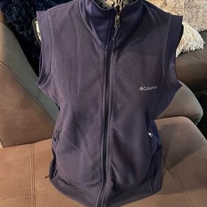 COLUMBIA Navy Blue Soft Vest Size Large